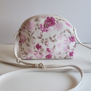 Floral Crossbody Bag - Pink and Cream